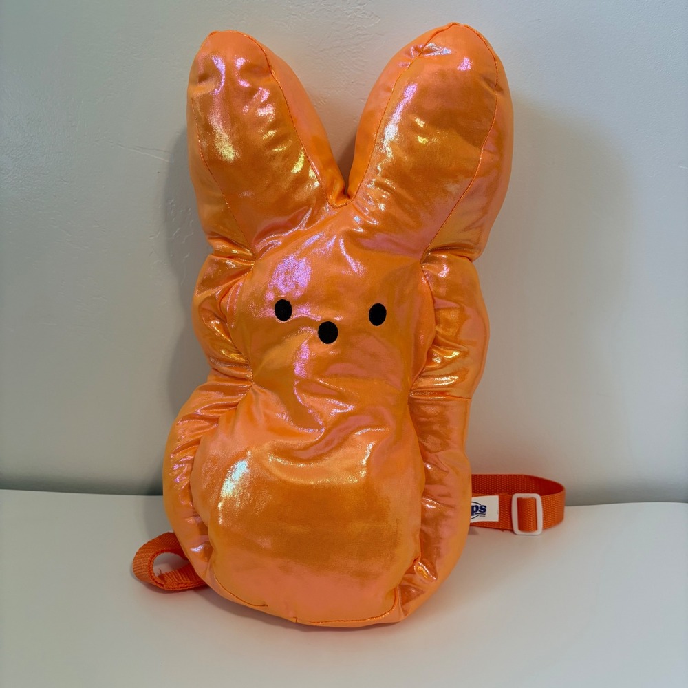 Peeps Plush Mini Backpack Metallic Bunny Orange One Size New Without Tags